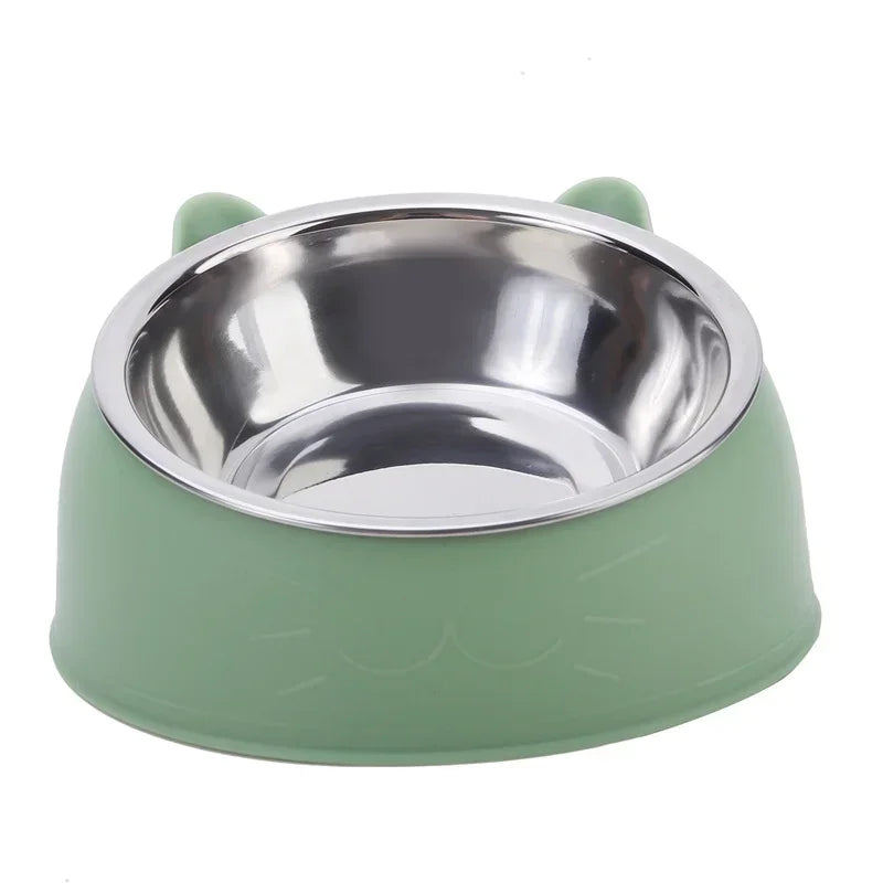 Inclined Stainless Steel Feeding Bowl