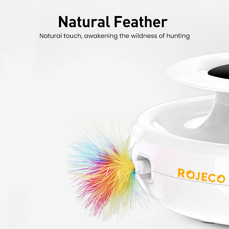 2-in-1 Smart Automatic Feather Ball Toy Set