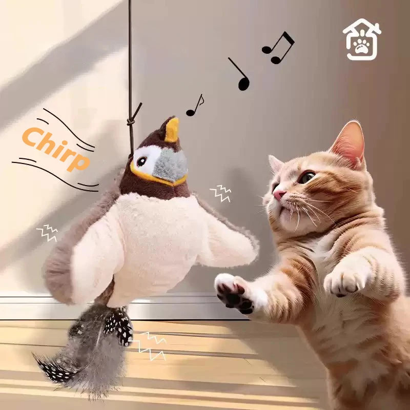 Interactive Wall-Hanging Bird Catnip Toy