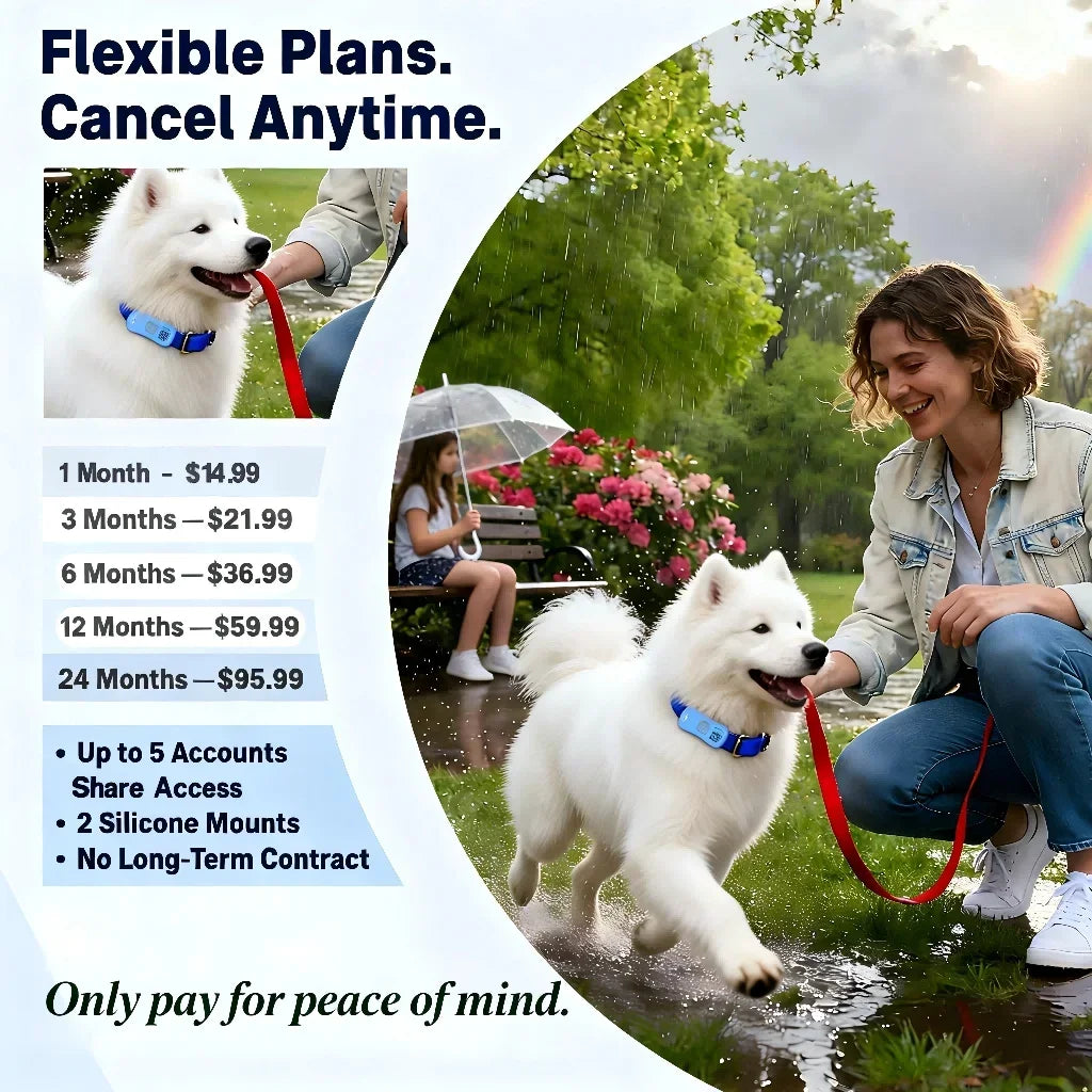GPS Pet Tracker with Wi-Fi SIM