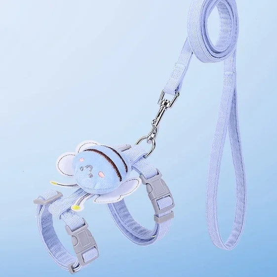 Adjustable Cartoon Bee Harness Leash Set