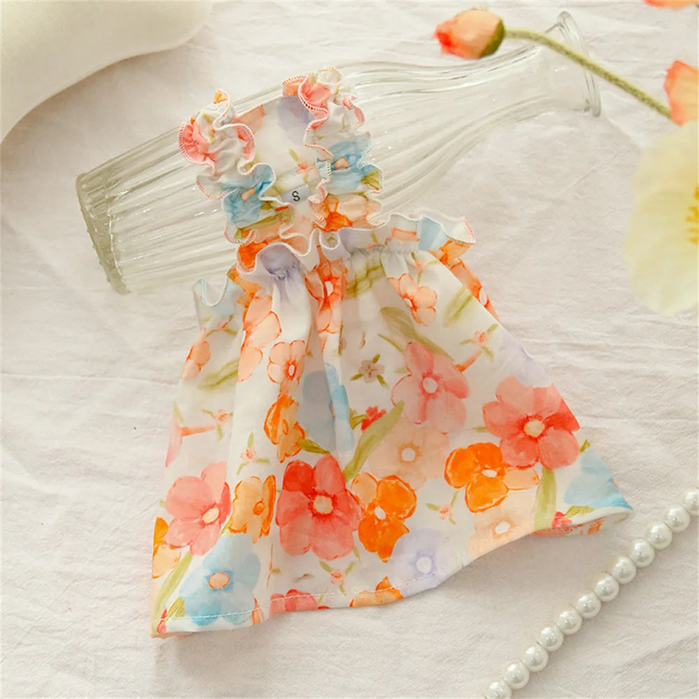 Summer Cotton Sphynx Suspender Princess Dress