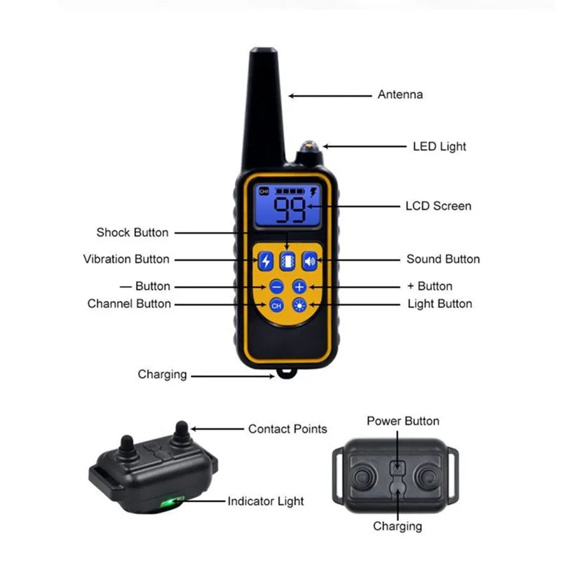 Rechargeable Waterproof Remote Training Collar