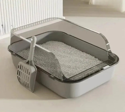 Semi-Enclosed High-Sided Litter Box