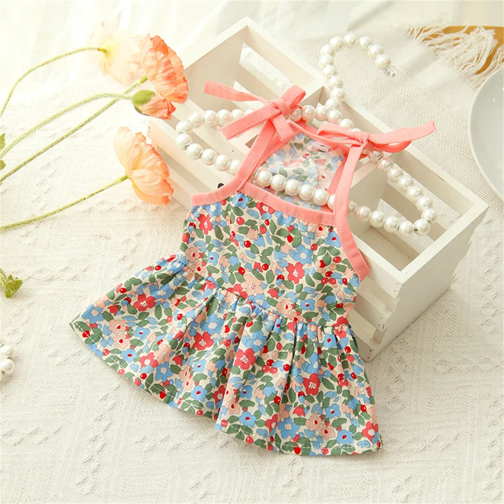 Summer Cotton Sphynx Suspender Princess Dress