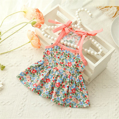 Summer Cotton Sphynx Suspender Princess Dress