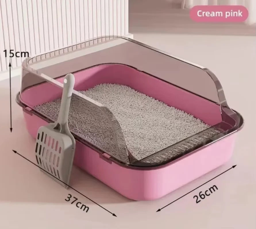 Semi-Enclosed High-Sided Litter Box