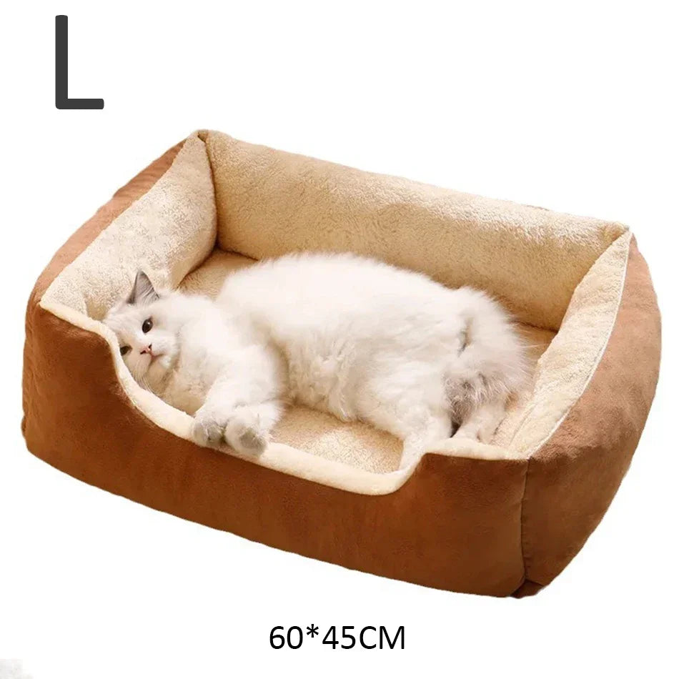 Soft Plush Basket Bed