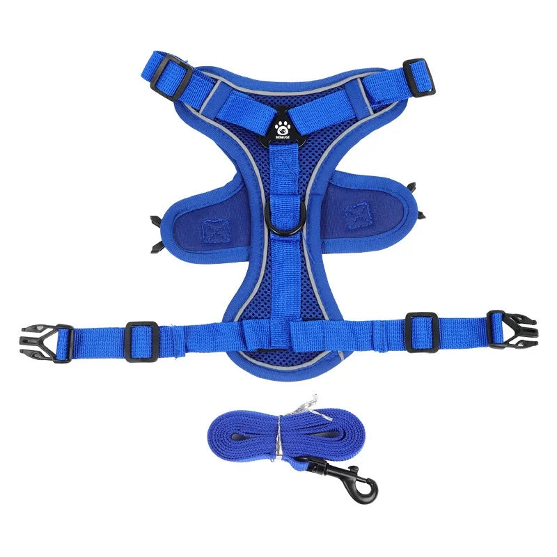 Reflective No-Pull Harness and Leash Set