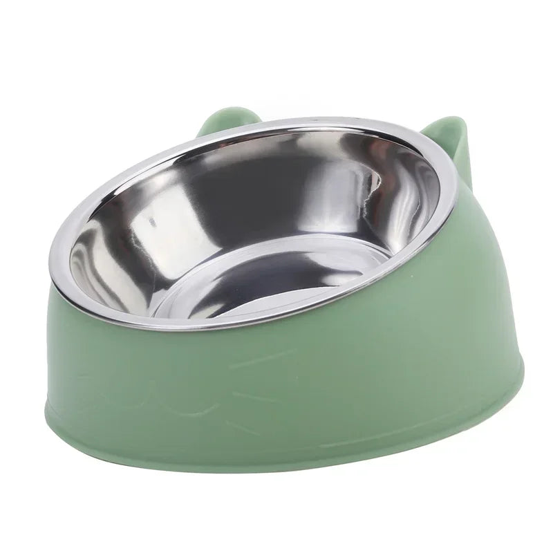 Inclined Stainless Steel Feeding Bowl