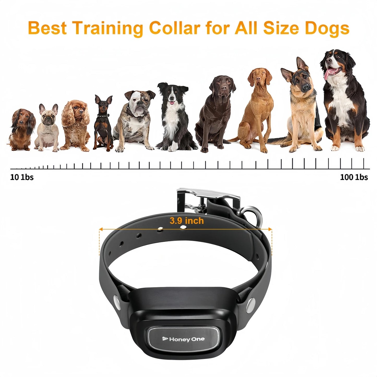 3400FT Waterproof Rechargeable Remote Training Collar