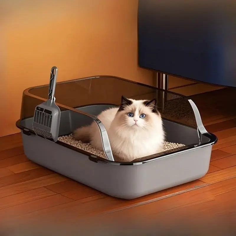 Semi-Enclosed High-Sided Litter Box