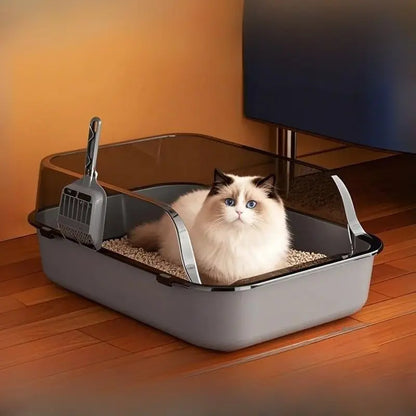 Semi-Enclosed High-Sided Litter Box