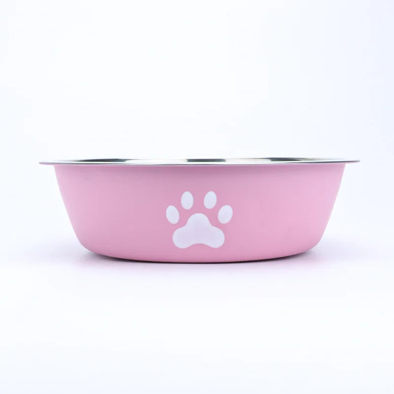 Stainless Steel Paw Print Bowl