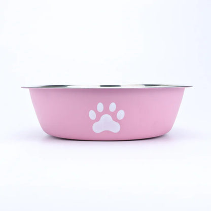 Stainless Steel Paw Print Bowl