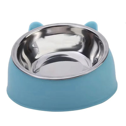 Inclined Stainless Steel Feeding Bowl