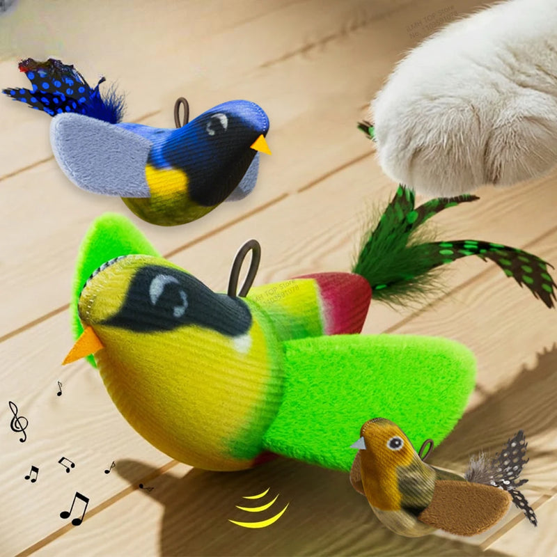 Interactive Wall-Hanging Bird Catnip Toy