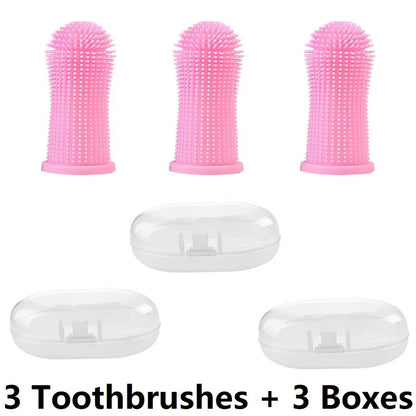 3PCS Silicone Finger Toothbrush Set