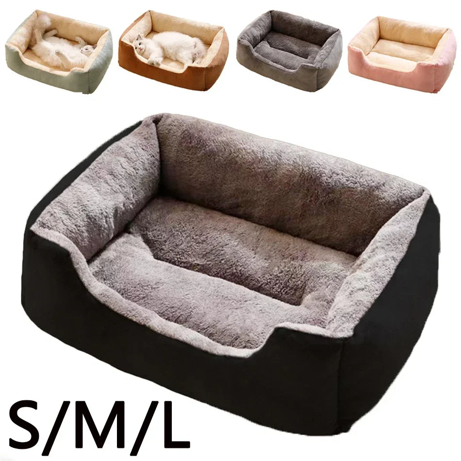 Soft Plush Basket Bed