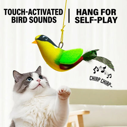 Interactive Wall-Hanging Bird Catnip Toy