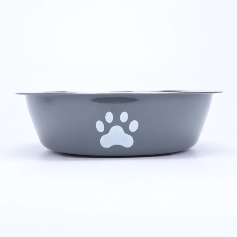 Stainless Steel Paw Print Bowl