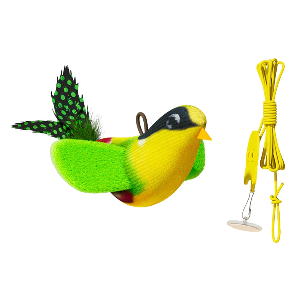 Interactive Wall-Hanging Bird Catnip Toy