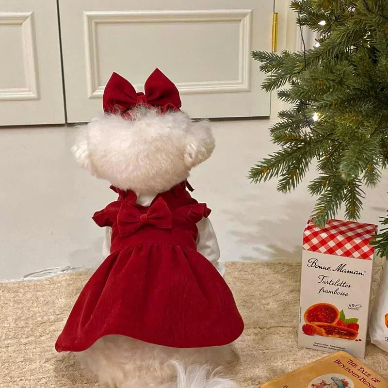 Winter Corduroy Puppy Princess Dress