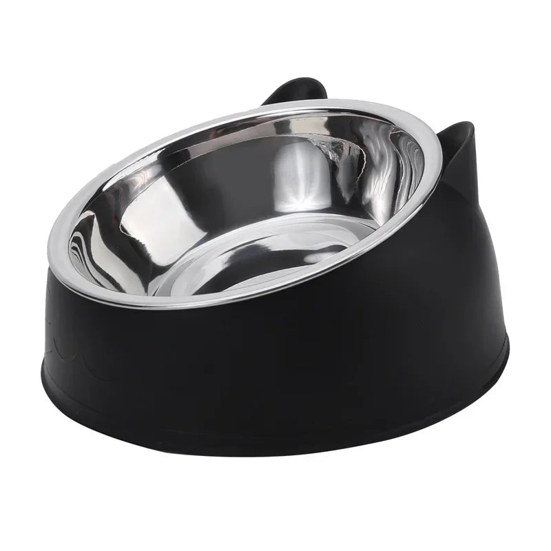 Inclined Stainless Steel Feeding Bowl