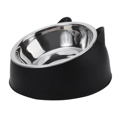 Inclined Stainless Steel Feeding Bowl