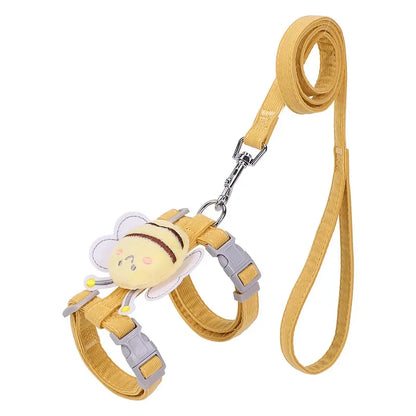 Adjustable Cartoon Bee Harness Leash Set