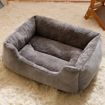 Warm Plush Winter Basket Bed