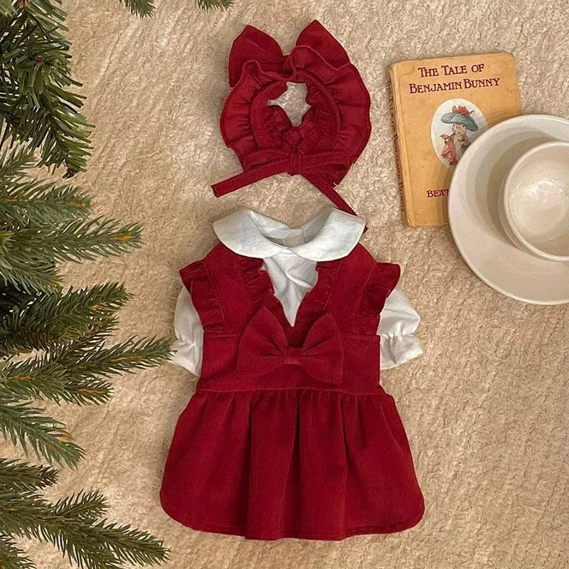 Winter Corduroy Puppy Princess Dress