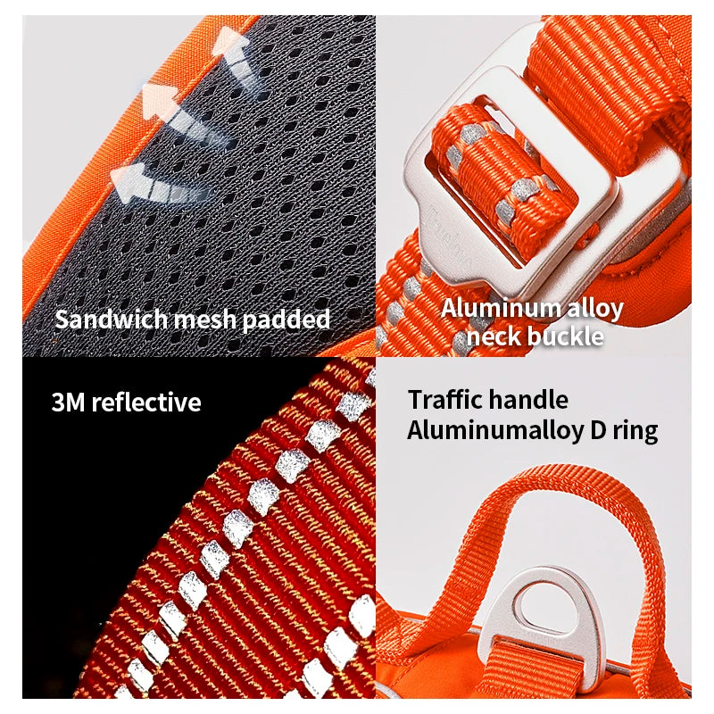 Adjustable Reflective No-Pull Nylon Harness