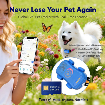 GPS Pet Tracker with Wi-Fi SIM
