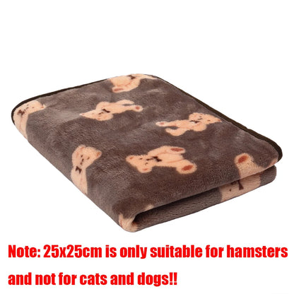 Soft Coral Fleece Paw Print Blanket