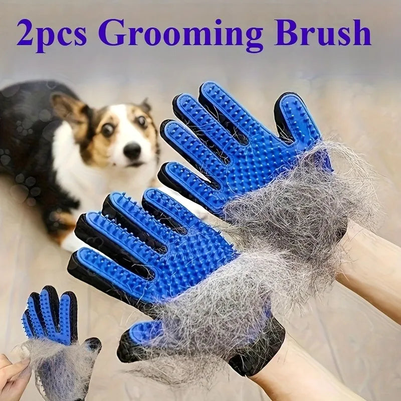 Silicone Grooming Gloves Set