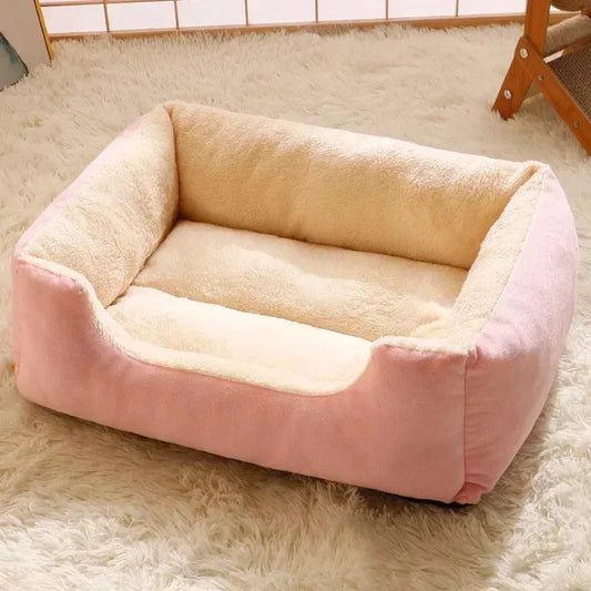 Warm Plush Winter Basket Bed