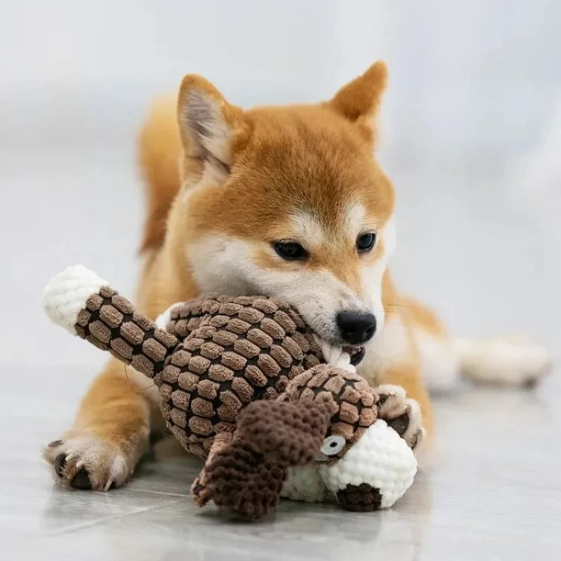 Plush Squeaky Donkey Chew Toy