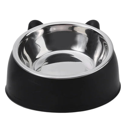 Inclined Stainless Steel Feeding Bowl