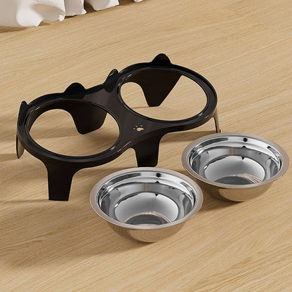 Stainless Steel Anti-Tip Food Water Bowl