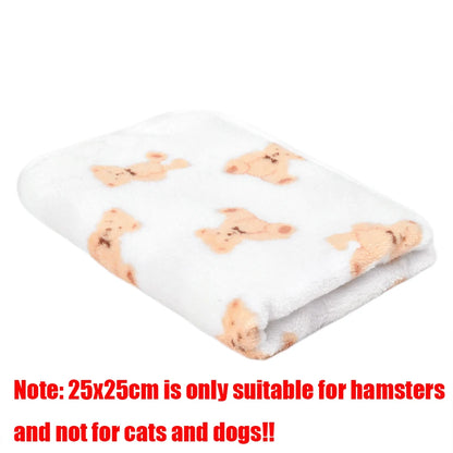 Soft Coral Fleece Paw Print Blanket