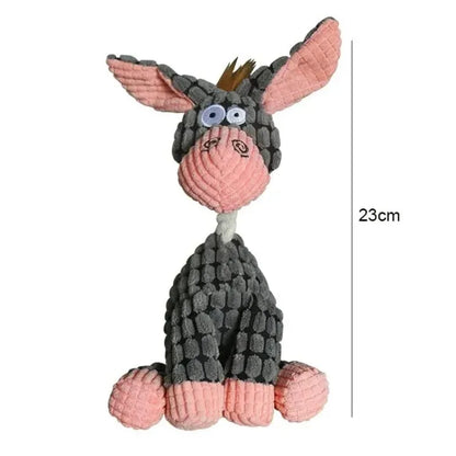 Plush Squeaky Donkey Chew Toy