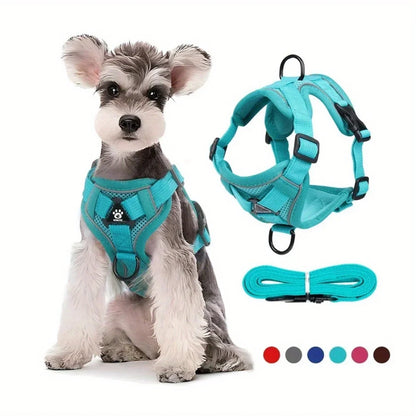 Reflective No-Pull Harness and Leash Set