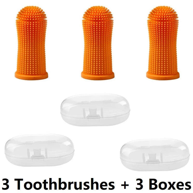 3PCS Silicone Finger Toothbrush Set