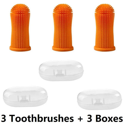 3PCS Silicone Finger Toothbrush Set