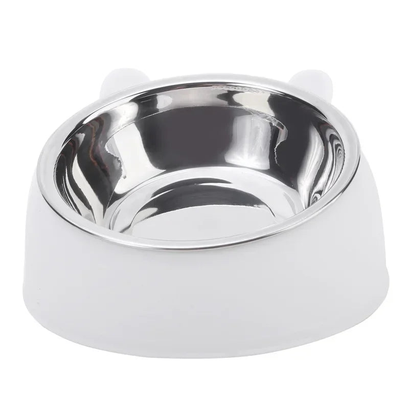 Inclined Stainless Steel Feeding Bowl
