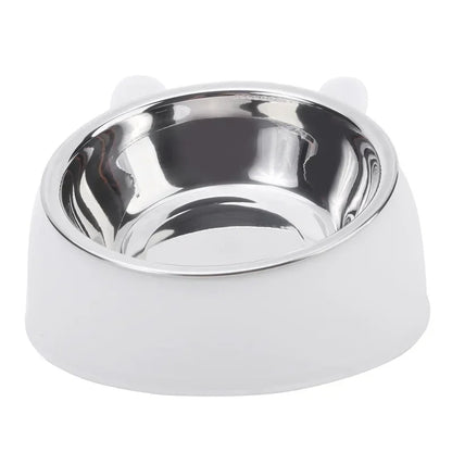 Inclined Stainless Steel Feeding Bowl