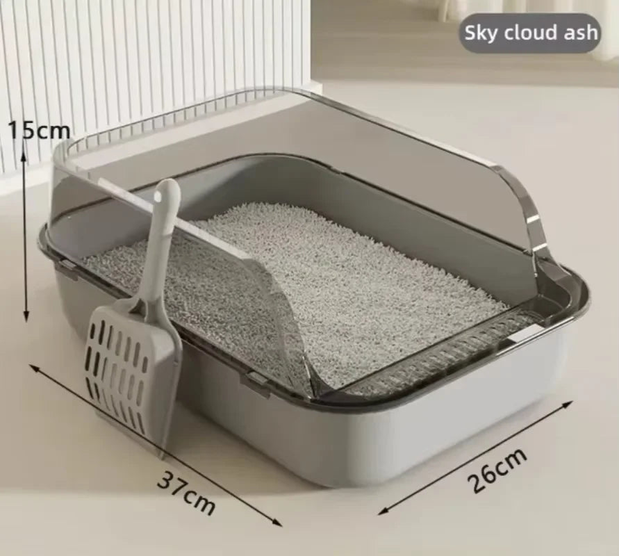 Semi-Enclosed High-Sided Litter Box