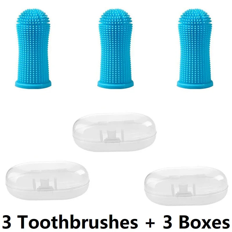 3PCS Silicone Finger Toothbrush Set
