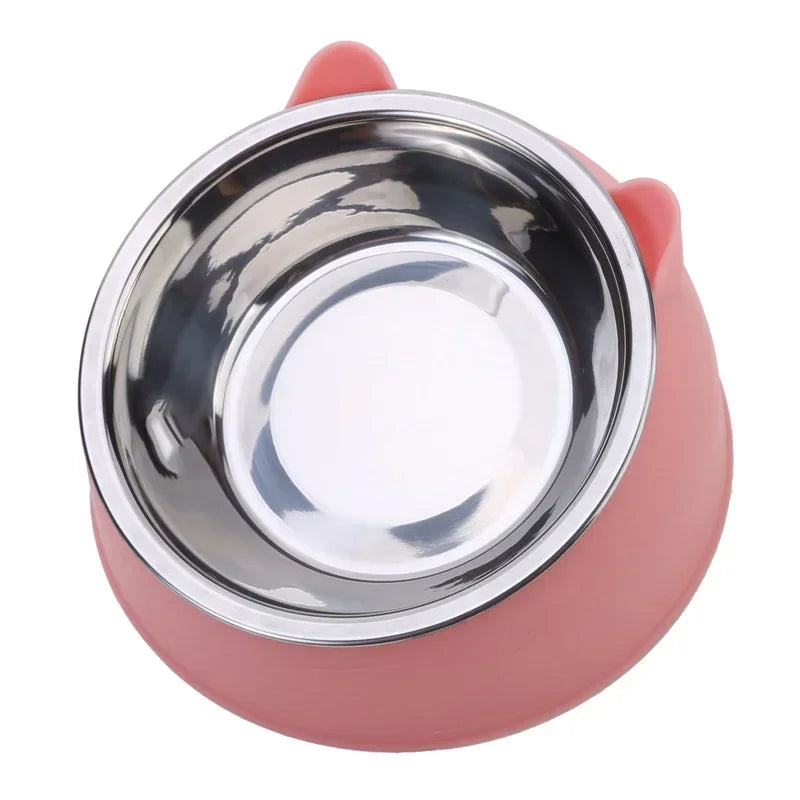 Inclined Stainless Steel Feeding Bowl